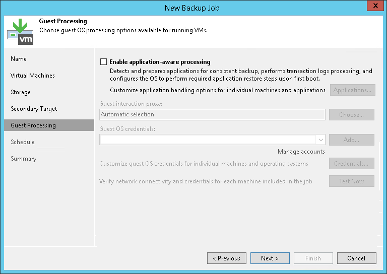 Configuring Snapshot-Only Jobs