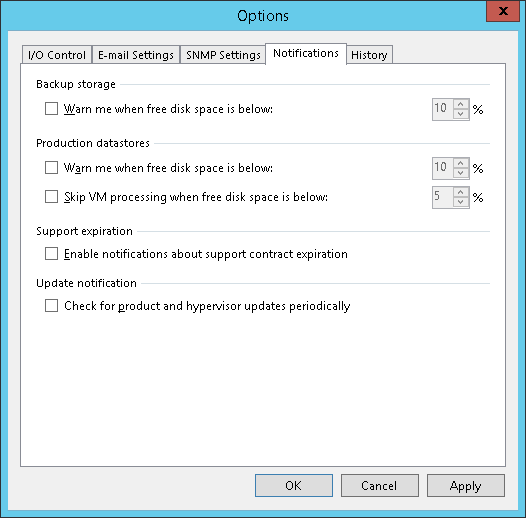 Specifying Other Notification Settings