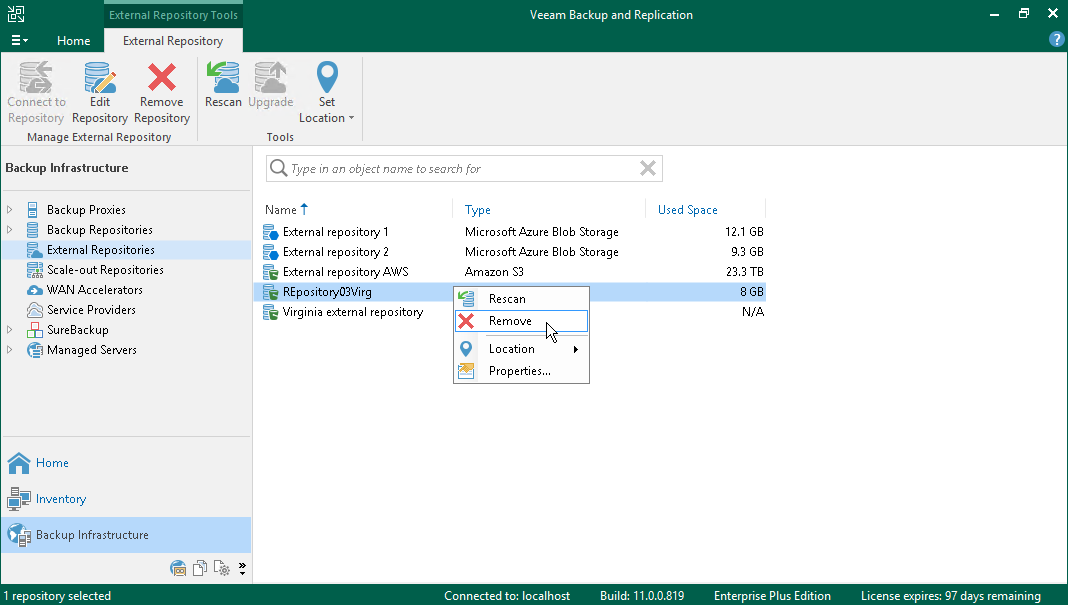 Removing External Repositories