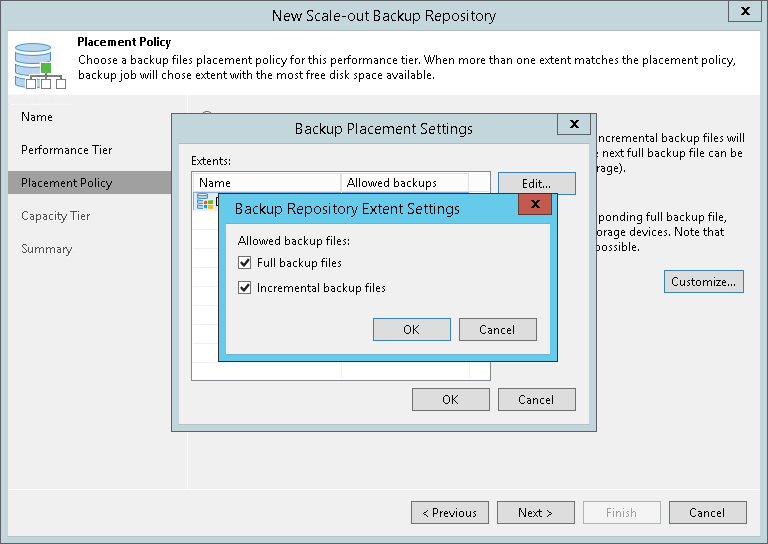 Step 4. Specify Backup Placement Policy