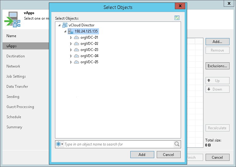 第 3 步选择要复制的vApp