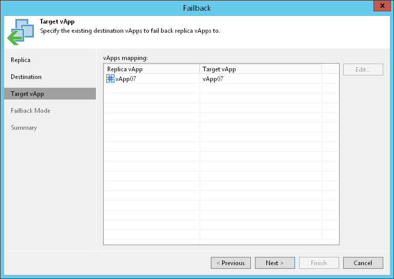 Step 4. Select Target vApp