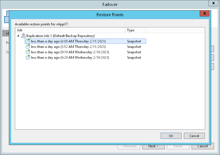 Step 3. Select Restore Point