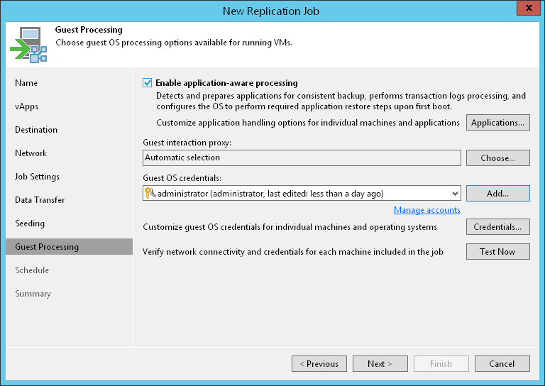 Step 12. Specify Guest Processing Settings