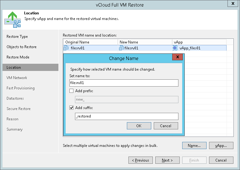 Step 5. Select VM Location