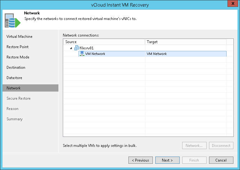 Step 6. Select Destination Network