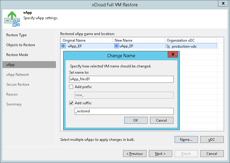 第 5 步选择vApp位置