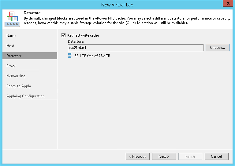 Step 4. Select Datastore