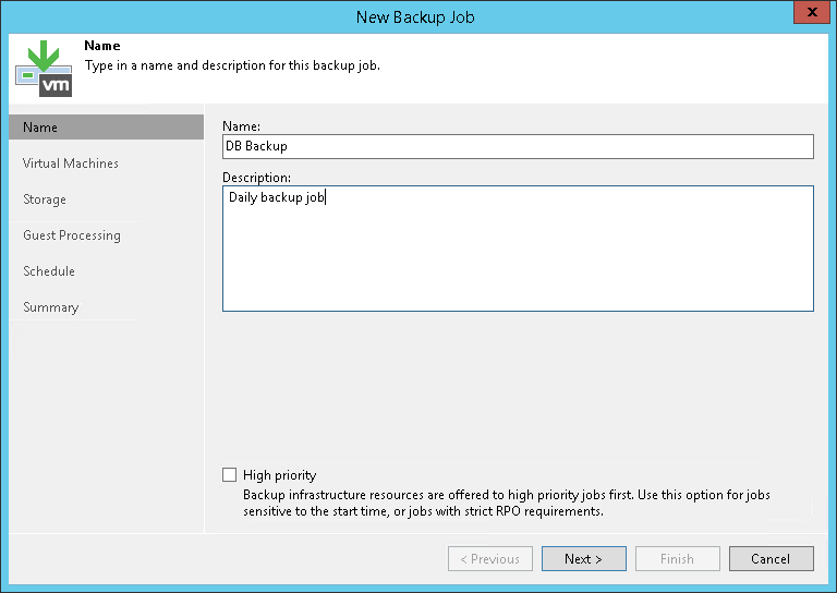 Step 2. Specify Job Name and Description