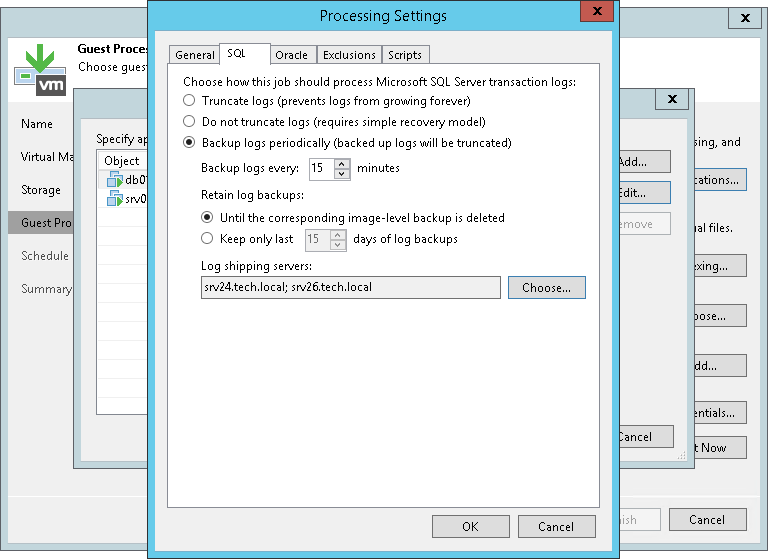Microsoft SQL Server Transaction Log Settings