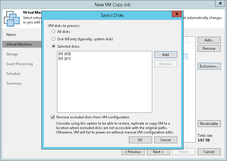 Step 4. Exclude Objects from VM Copy Job