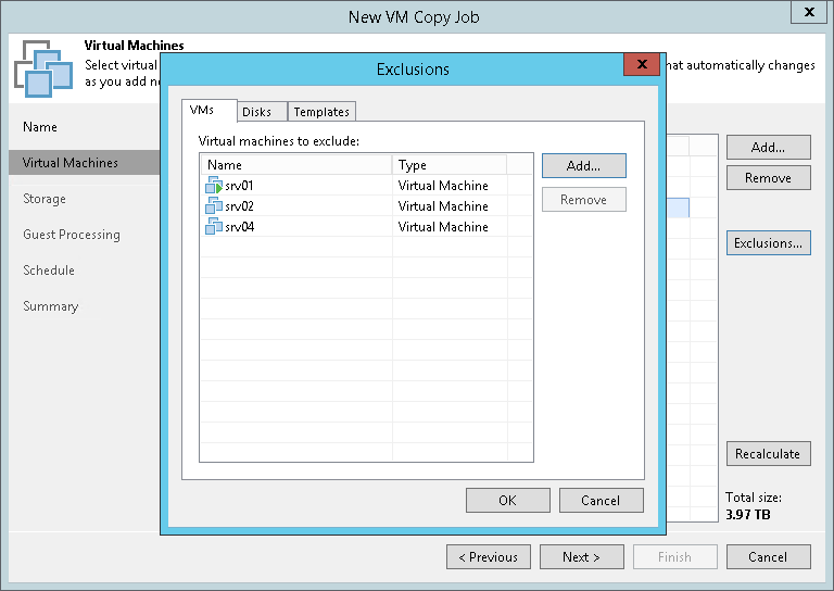 Step 4. Exclude Objects from VM Copy Job