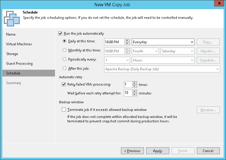 Step 7. Define Job Schedule