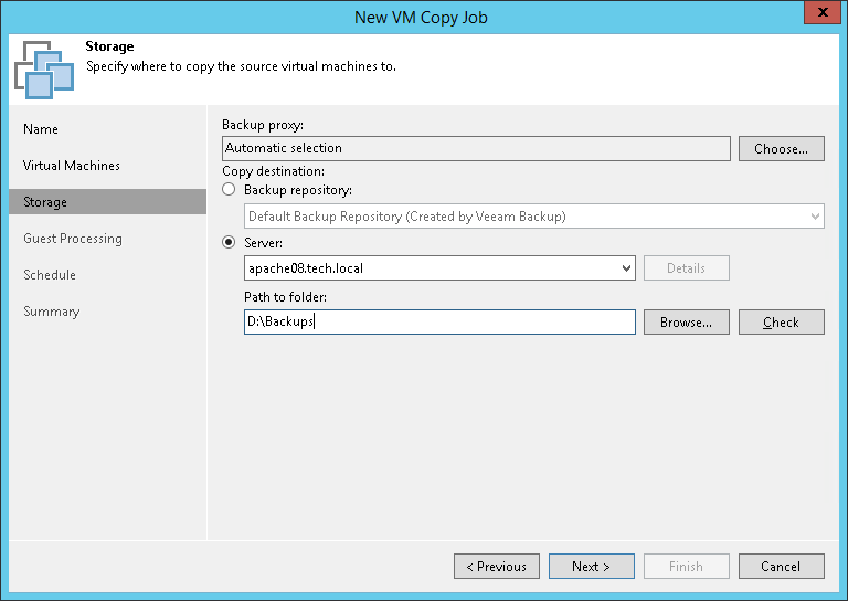 Step 5. Specify Copy Destination