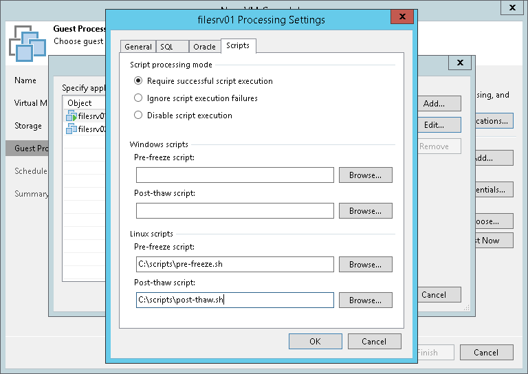 Pre-Freeze and Post-Thaw Scripts