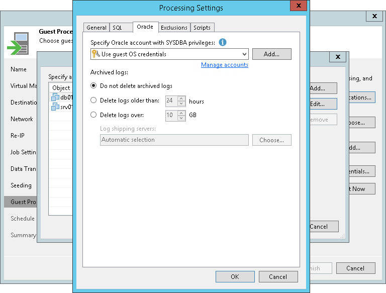 Oracle Archived Log Settings