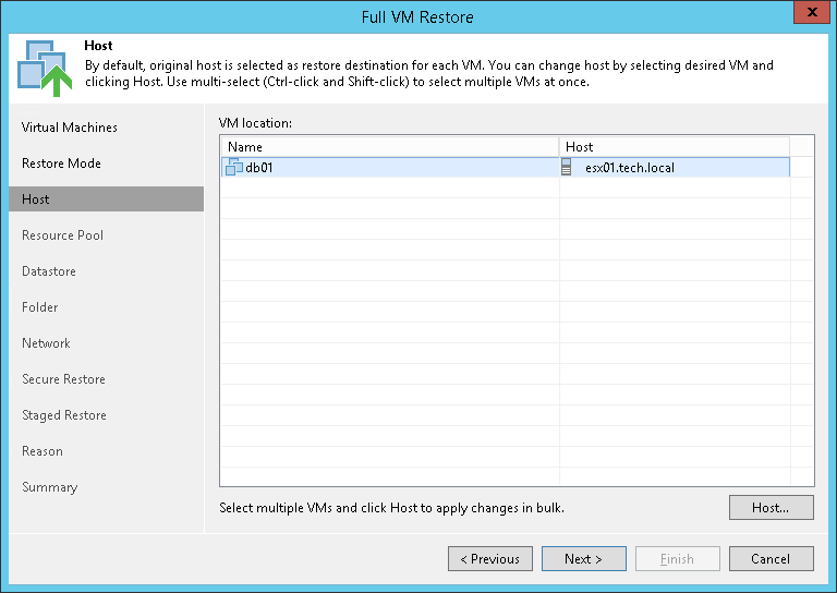 第5步。选择目标主机