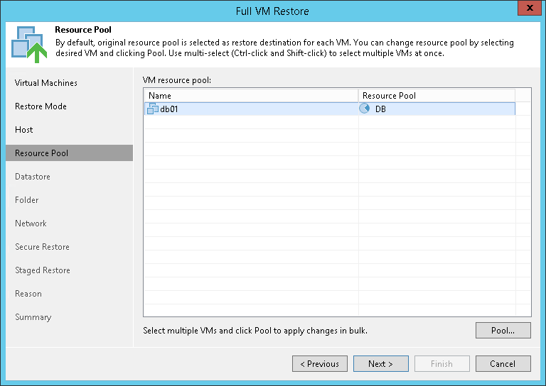 第6步。选择目标资源池