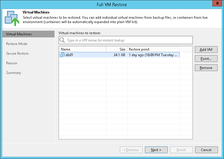 第 2 步选择虚拟机