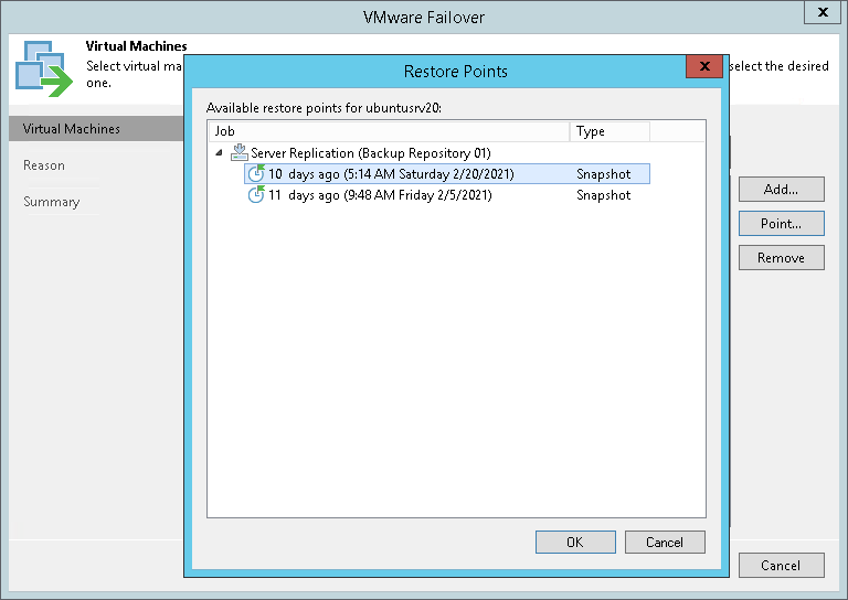 Step 3. Select Restore Points