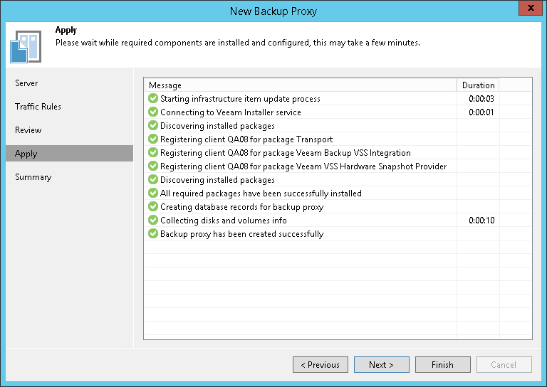 Step 5. Apply Backup Proxy Settings