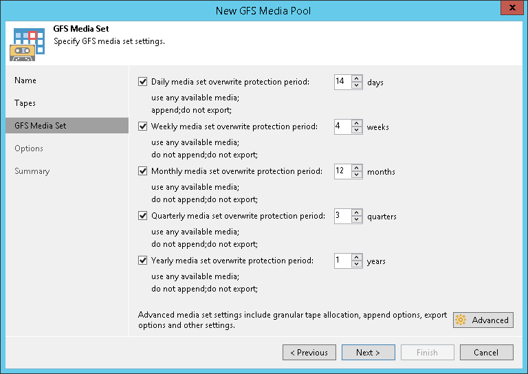 Step 4. Specify Media Set Options