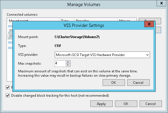 Step 7. Specify Settings for Connected Volumes