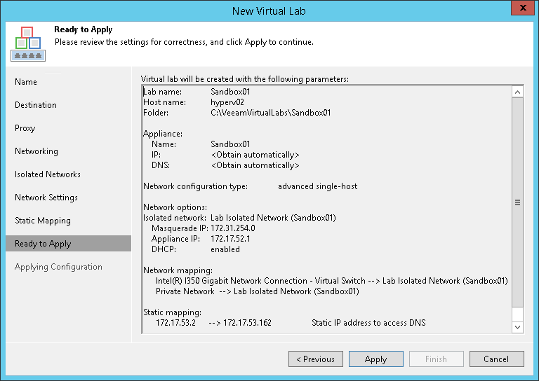 Step 9. Apply Parameters