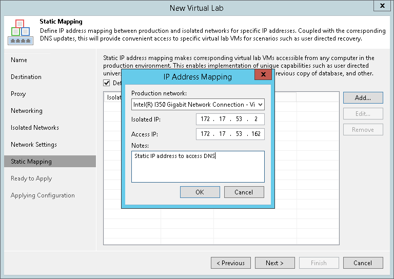 Step 8. Specify Static IP Mapping Rules