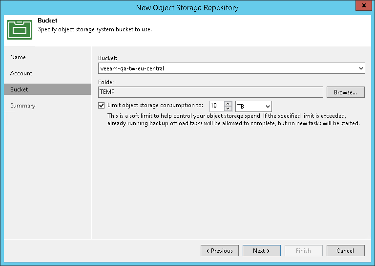 Step 3. Specify Object Storage Settings