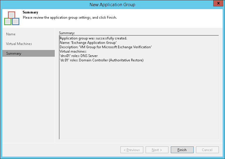 Step 5. Review the Application Group Settings and Finish Working with Wizard