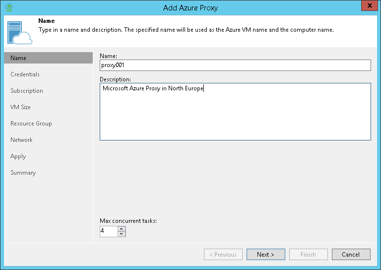 Step 2. Specify Azure Proxy Name
