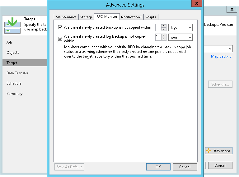 RPO Monitor Settings