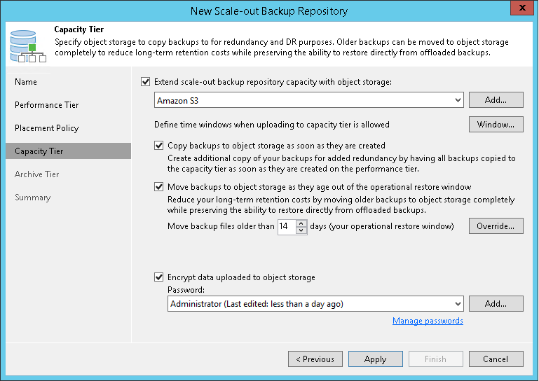 Step 5. Add Capacity Tier