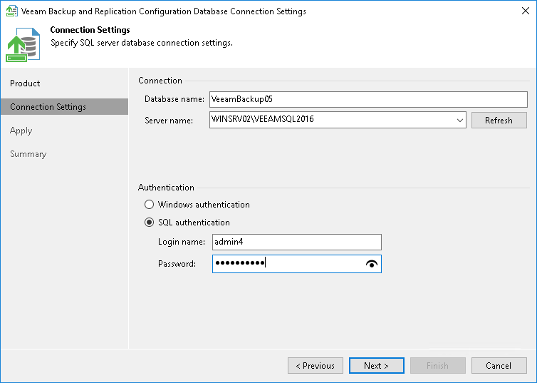 Step 2. Specify Connection Settings