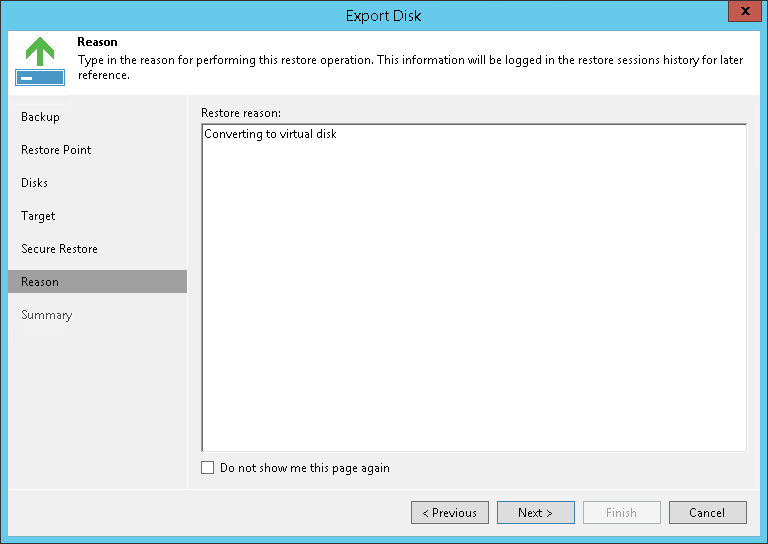 Step 7. Specify Export Reason