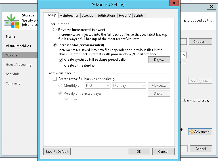 Forward Incremental Backup