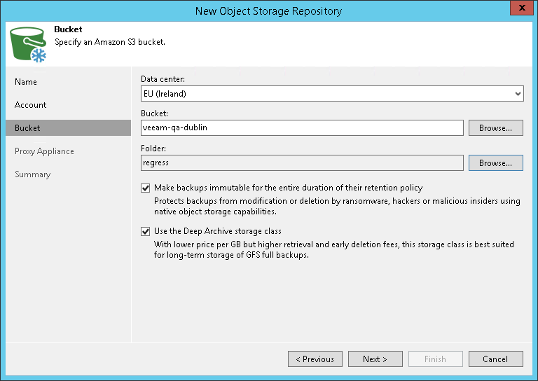 Step 3. Specify Object Storage Settings