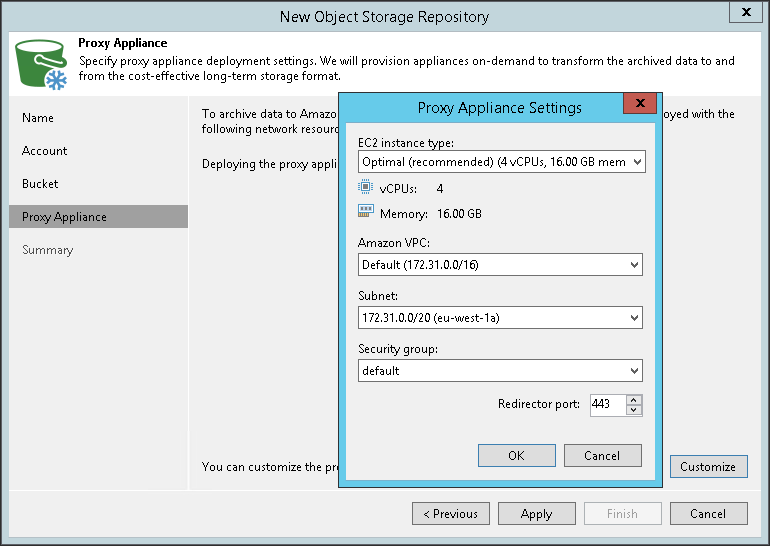 Step 4. Specify Proxy Appliance