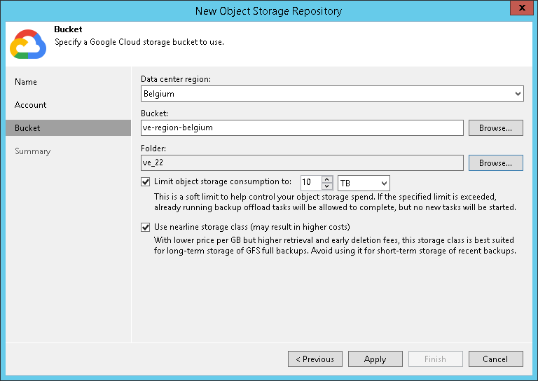 Step 4. Specify Object Storage Settings