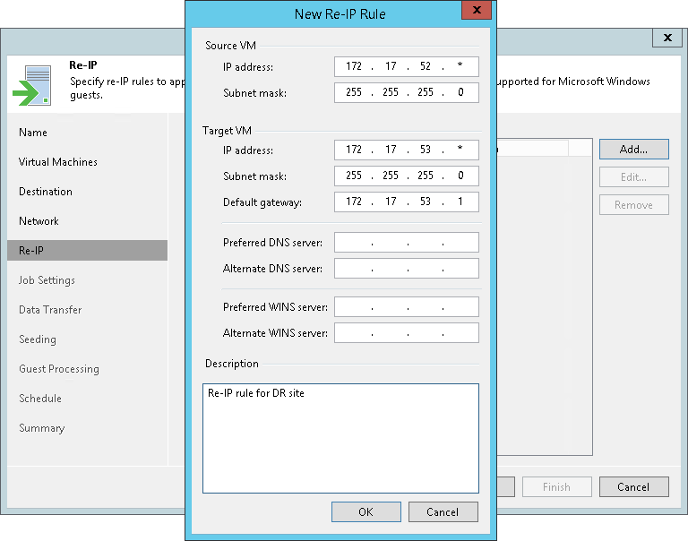 Step 9. Configure Re-IP Rules