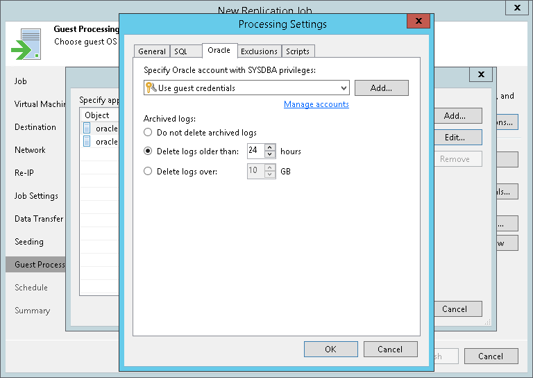 Oracle Archived Log Settings