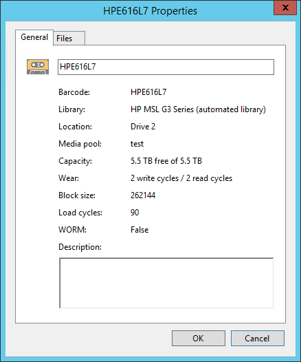 Viewing Tape Properties