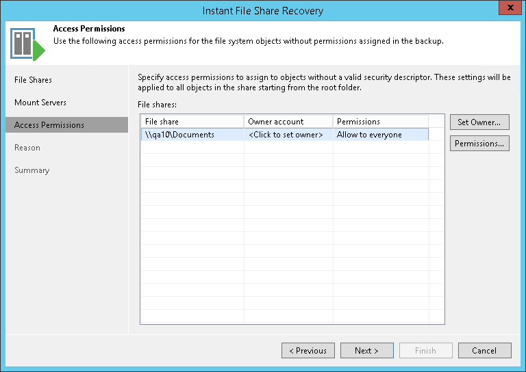 Step 4. Specify Access Permissions