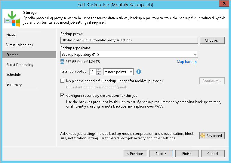 Linking Backup Jobs to Backup Copy Jobs