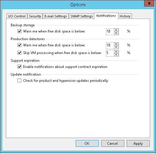 Specifying Other Notification Settings