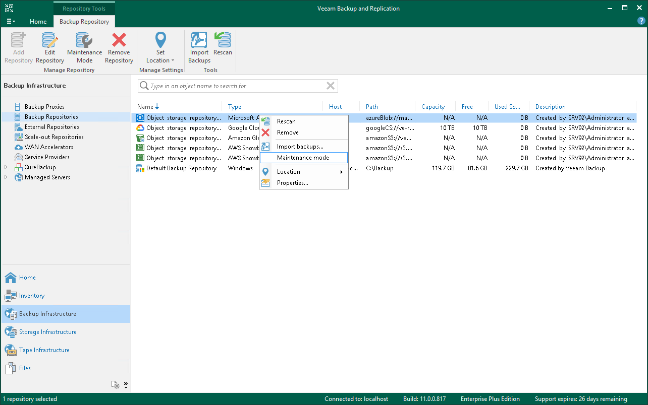 切换到维护模式 Veeam Backup Guide For Hyper V 