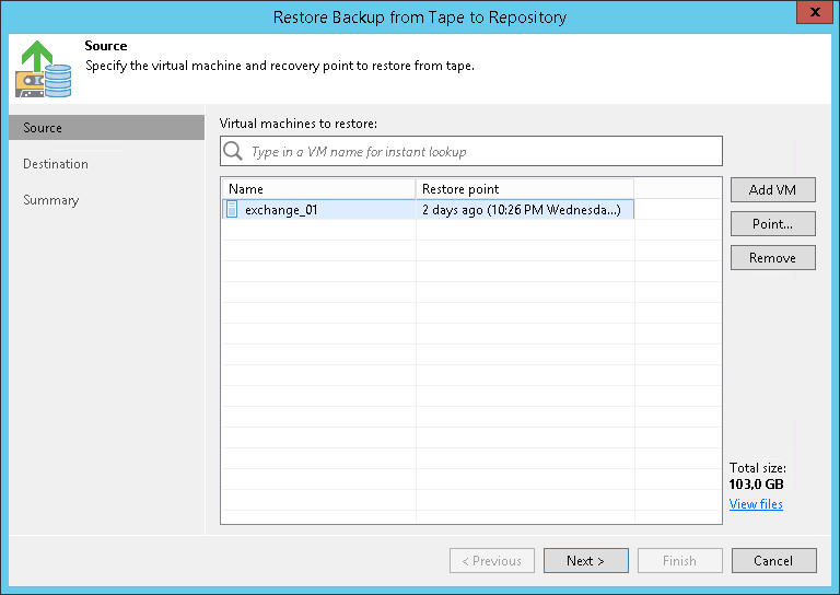 Step 2. Choose Machines to Restore