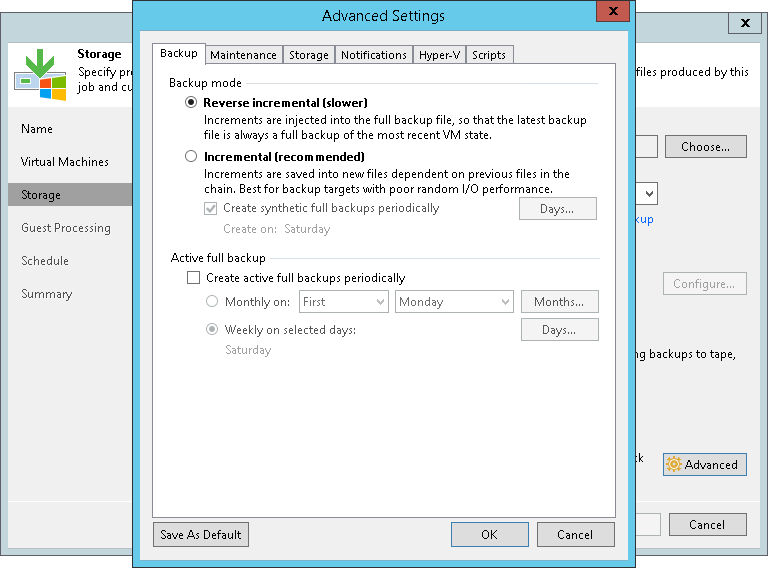 Reverse Incremental Backup