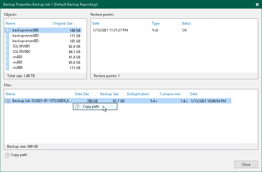 Discovering Backups in Scale-Out Backup Repositories